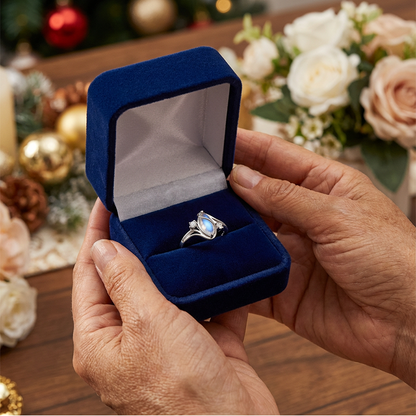 📢📢50% OFF !! ⏰Geometric Oval Ring with Zirconia Accents