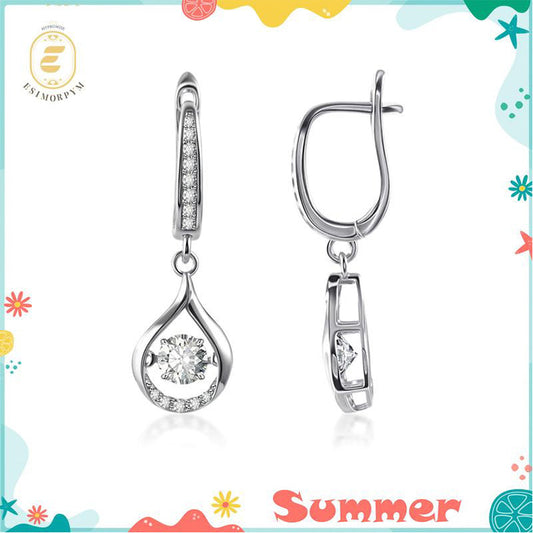 Women's Sparkling Teardrop Hanging Earrings