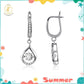 Women's Sparkling Teardrop Hanging Earrings