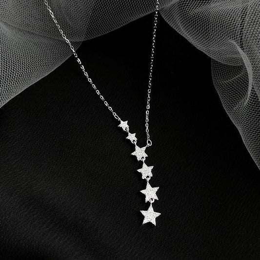 Women’s Cascading Star Lariat Necklace