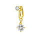 Non Piercing Belly Button Ring Clip on Navel Ring
