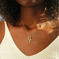 Elegant Double Cross Pendant Necklace for Women