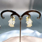 Sparkling Elegant Floral Cluster Hoop Earrings