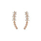 Starry Flower Rhinestone Ear Climber Earrings