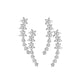 Starry Flower Rhinestone Ear Climber Earrings