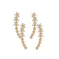 Starry Flower Rhinestone Ear Climber Earrings