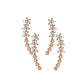 Starry Flower Rhinestone Ear Climber Earrings