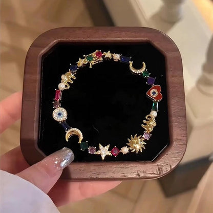 Whimsical Celestial Charm Bracelet
