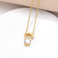 Boy & Girl Pendant Necklace with Zircon Stone