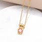 Boy & Girl Pendant Necklace with Zircon Stone