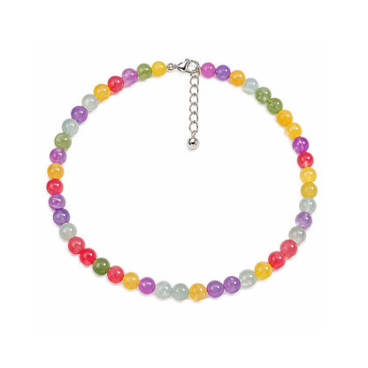 Rainbow Cat's Eye Beaded Necklace