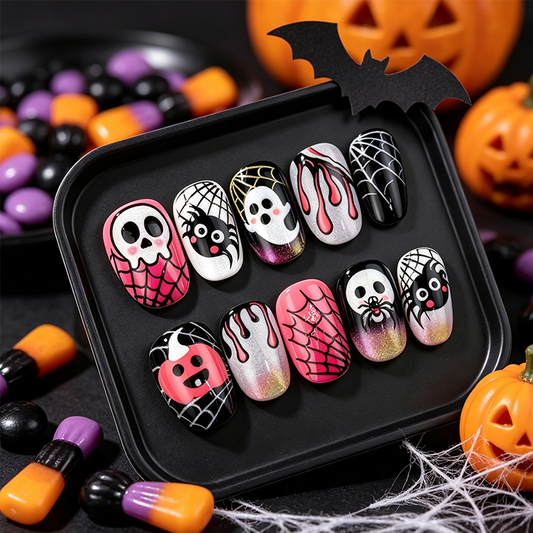30Pcs Halloween Press-On Nail Set