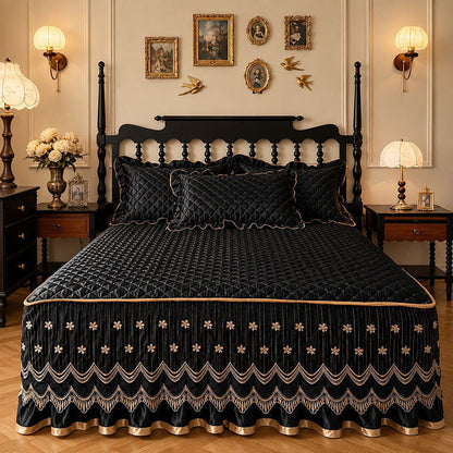 📢📢40% OFF !! ⏰Quilted Bed Skirt – Breathable, full-coverage & easy-fit 🛏️