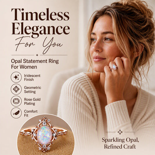 Vintage Filigree Oval Opal Ring