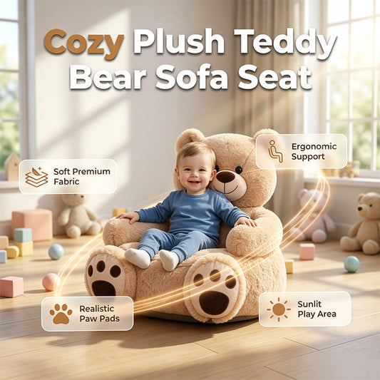 Cartoon Animal Plush Kids Sofa Cushion Seat Teddy Bear Chair