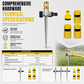 Automatic Rotating Lawn Sprinkler with Alloy Ground Spike and Copper Nozzle Garden Irrigation Tool Set