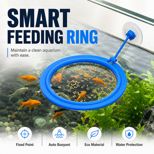 🐟 Smart Fish Feeding Ring: Floating Station, Adaptive Buoyancy, Stops Food Drift, for Aquariums