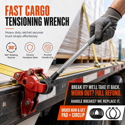 🎁2026 New Arrivals 50% OFF💥Truck Rope Tightener Ratchet Wrench – 360° Rotation & Labor-Saving Design 🚚✨