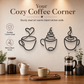 📢📢50% OFF !! ⏰Creative Metal Coffee Cup Wall Art 20.3cm Height Hanging Iron Decor for Home Cafe Indoor Wall Decoration