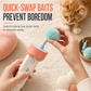 Electric Rechargeable Teaser Toy with One Key Ejection Launcher Gun and Retractable String Interactive Kitten Toy