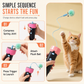 Electric Rechargeable Teaser Toy with One Key Ejection Launcher Gun and Retractable String Interactive Kitten Toy