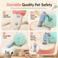 Electric Rechargeable Teaser Toy with One Key Ejection Launcher Gun and Retractable String Interactive Kitten Toy