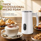 400W Automatic Electric Milk Frother and Hot and Cold Milk Foamer Household Milk Foaming Mixing Cup for Coffee