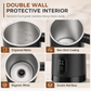 400W Automatic Electric Milk Frother and Hot and Cold Milk Foamer Household Milk Foaming Mixing Cup for Coffee