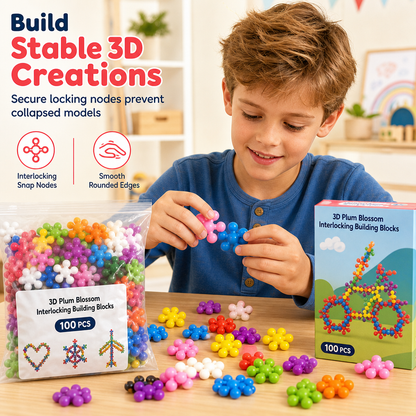 🔥Kids 3D Interlocking Snowflake Building Blocks