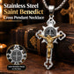 Men's Stainless Steel Vintage Cross Pendant Necklace