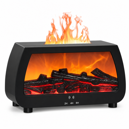 🔥50% OFF!!💨 Fireplace Flame Humidifier & Aromatherapy Diffuser – Music Sync Lights & Ultra-Quiet Cosy Ambience 🌙✨