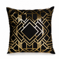 Classical European Style Gold Foil Stamped Throw Pillow Cover 45x45cm Decorative Cushion Cover for Sofa Home Decor Insert Not Included