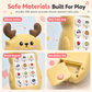 Cartoon Deer Baby Toy Phone Bilingual Early Educational Simulation Smartphone with Music and Stories for Toddlers