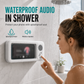 Wall Mounted Waterproof Phone Case with Bluetooth Speaker and Touch Screen Phone Holder for Bathroom and Shower