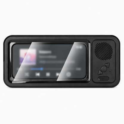 Wall Mounted Waterproof Phone Case with Bluetooth Speaker and Touch Screen Phone Holder for Bathroom and Shower