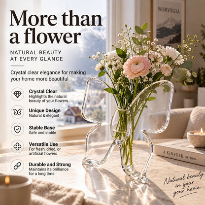 🦋 LIMITED-TIME 50% OFF! 💐 Transparent Butterfly Vase – Lightweight, Elegant, Gift-Ready ✨