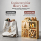 ⏳Limited-time 50% off⏰Elegant Christmas Holiday Gift Bag with Handles and Gold Stamped Christmas Tree Design for Gift Packaging🎄🎁🛍️