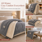 Thick Warm Milk Velvet Winter Comforter Solid Color Soft Fleece Quilt Duvet Insert