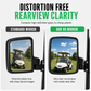 Universal Plastic Rearview and Side View Mirror Set for Golf Carts