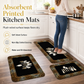 Geometric Pattern Flannel Floor Mat Water and Oil Absorbing Doormat for Kitchen Bathroom and Entryway