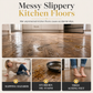 Geometric Pattern Flannel Floor Mat Water and Oil Absorbing Doormat for Kitchen Bathroom and Entryway