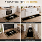 Geometric Pattern Flannel Floor Mat Water and Oil Absorbing Doormat for Kitchen Bathroom and Entryway