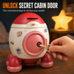 📢📢50% OFF !! ⏰Kids Rocket Piggy Bank Large Capacity Shatterproof Savings Box Toy Gift with Key and Stickers