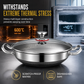 📢📢50% OFF !! ⏰Thickened Stainless Steel Nonstick Stir Fry Pan with Lid Flat