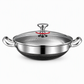 📢📢50% OFF !! ⏰Thickened Stainless Steel Nonstick Stir Fry Pan with Lid Flat