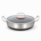 📢📢50% OFF !! ⏰Thickened Stainless Steel Nonstick Stir Fry Pan with Lid Flat