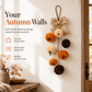🎃 Plush Velvet Pumpkin Hanging Decoration: Rustic Bow, Handcrafted