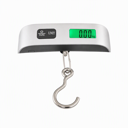 Portable 50kg LCD Mini Electronic Luggage Scale T-Shaped Handheld Hanging Scale with Hook
