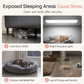 Semi-Enclosed Indoor Pet Tent House for Cats and Dogs Suitable for All Seasons