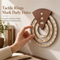 Circular Wooden Rotating Perpetual Calendar Wall Hanging Decoration